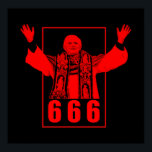 666 Påve Poster<br><div class="desc">Röd på Black 666 Evil Pope.</div>