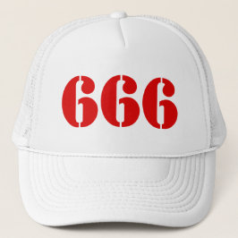 666 (röd) keps