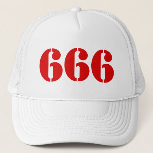 666 (röd) keps