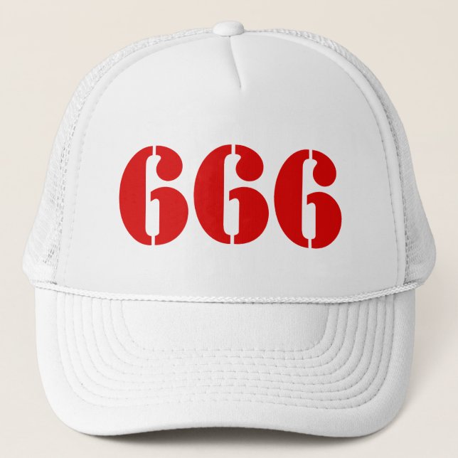 666 (röd) keps (Framsida)