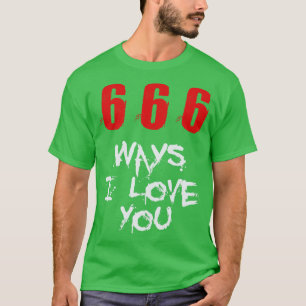 666 sätt i Kärlek du hail Satan Deil T Shirt