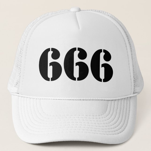 666 (svart) keps (Framsida)