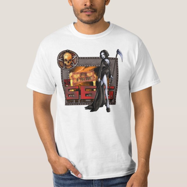 666 - Värdera T-tröja T-shirt (Framsida)