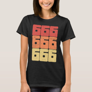 666 Vilddjurets nummer Satanisk Ockult Pagan Gothi T Shirt