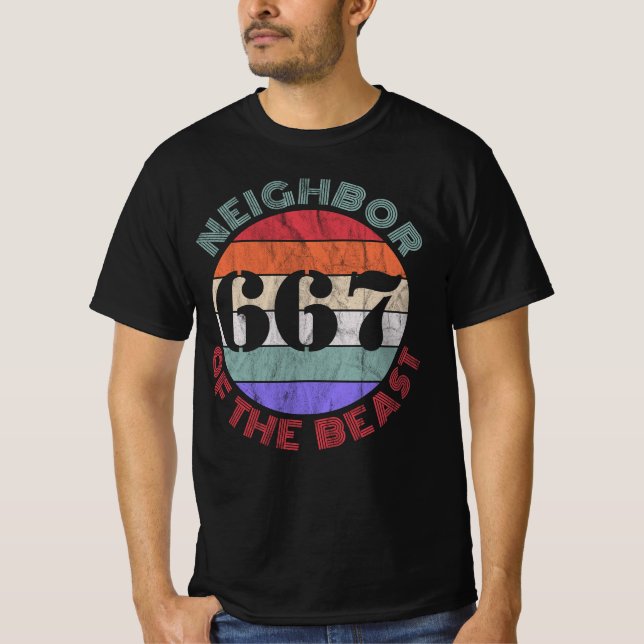 667 Beastens granne - v3 T Shirt (Framsida)
