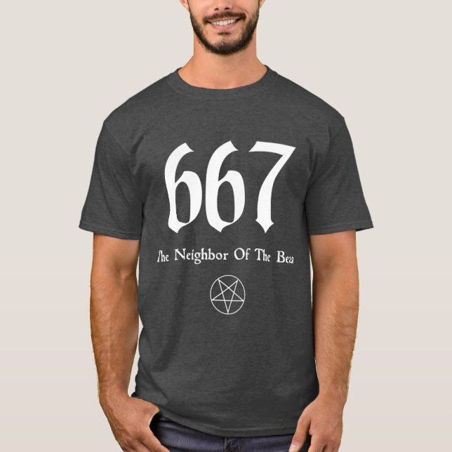 667 Grannen till Beasten Funny Premium T Shirt (Framsida)