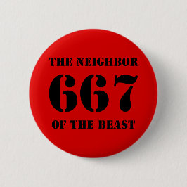 667 The Neighbor Of The Beast (black on red) Knapp