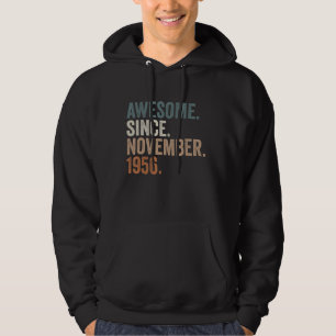 66 år gamla gåvor Fantastisk sedan november 1956 6 Hoodie