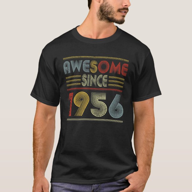 66 år gamla gåvor från Fantastisk sedan 1956 Retro T Shirt (Framsida)