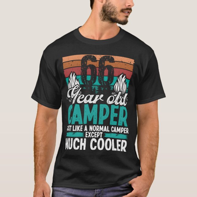 66 år gammal camper scouting camping 66 födelsedag t shirt (Framsida)