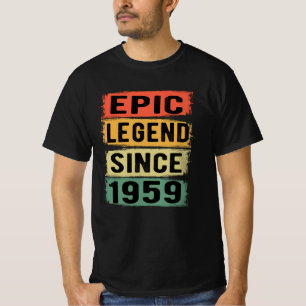66 år gammal dag 1959 Epic Legend 66:e födelsedage T Shirt
