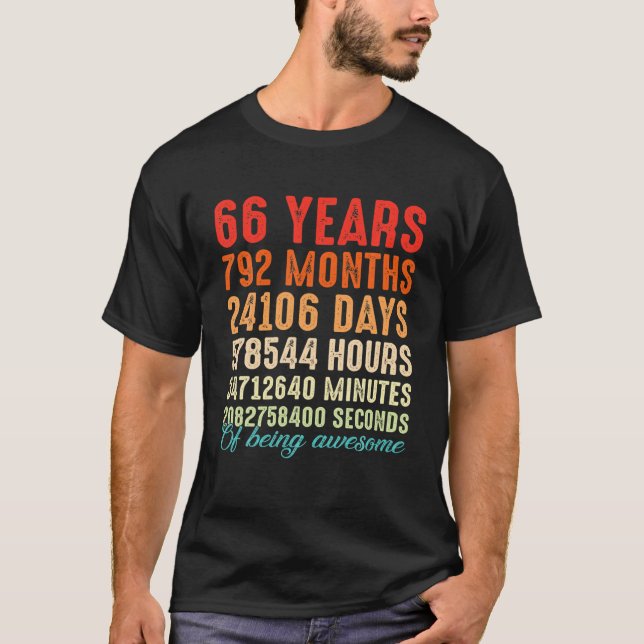 66 år gammal som Fantastisk 66:e födelsedagen Mana T Shirt (Framsida)