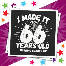 66 år gammalt Sarkastic Meme Funny 66:e födelsedag Pappersservett