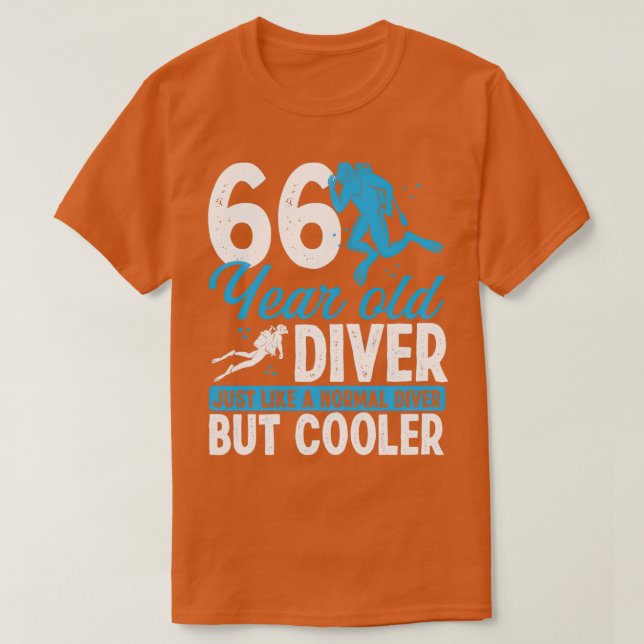 66 års Dyka Diver Snorkel 66 födelsedag T Shirt (Design framsida)
