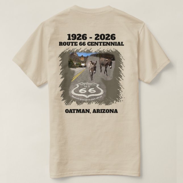 66-årsjubileum Oatman, Arizona Back T Shirt (Design baksida)