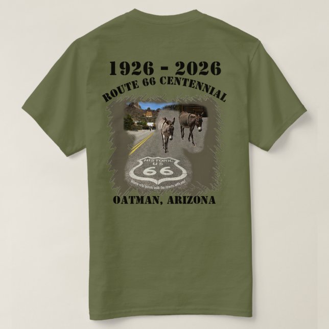 66-årsjubileum Oatman, Arizona Back T Shirt (Design baksida)