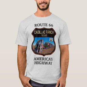 66 Cadillac Ranch America's Highway T Shirt