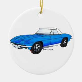 66 Corvette Roadster Julgransprydnad Keramik
