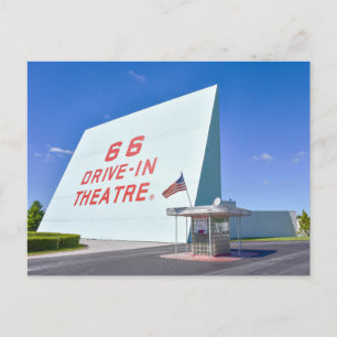 66 Drive-In Theatre, Route 66, Carthage, Missouri Vykort