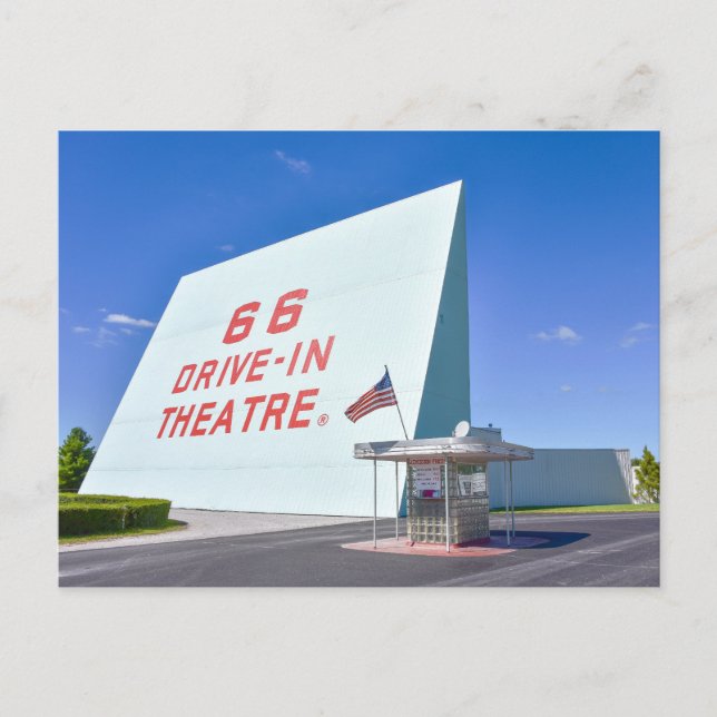 66 Drive-In Theatre, Route 66, Carthage, Missouri Vykort (Framsida)