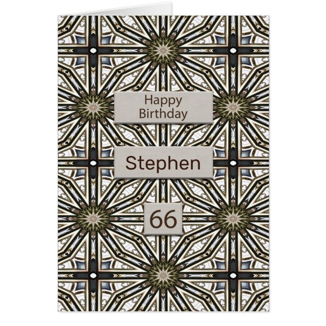 66:e Abstrakten Mandala Design Hälsningskort (Framsidan)