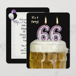 66:e födelsedag i Party Inbjudningar