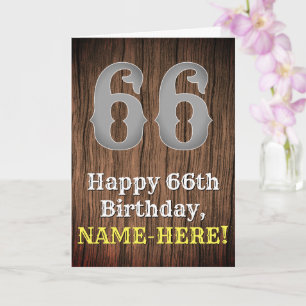 66:e födelsedag: Land Western Inspired Titta, Namn Kort