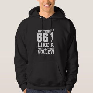 66:e födelsedag Tennis 66 år Gamla tennis Player B Hoodie