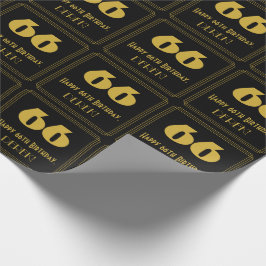 66:e födelsedagen - Art Deco Inspired Titta "66" o Presentpapper