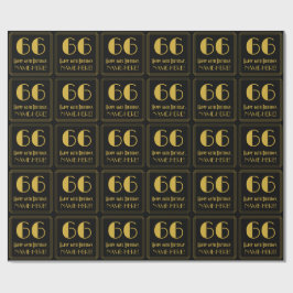 66:e födelsedagen ~ Art Deco Inspired Titta "66", Presentpapper