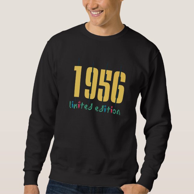 66:e födelsedagen Dam Manar 66 år 1956 5 Lång Ärmad Tröja (Framsida)
