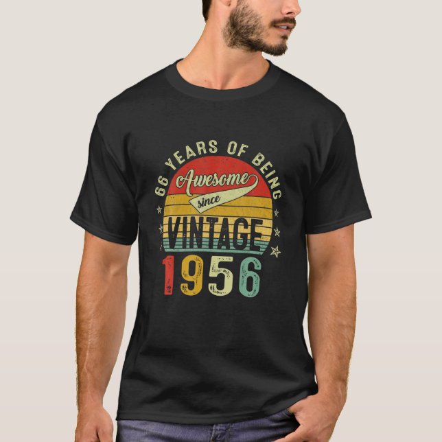 66:e födelsedagen den 19 januari ger mannen myt-fö t shirt (Framsida)