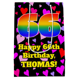 66:e födelsedagen: Loving Hearts Mönster, regnbåge