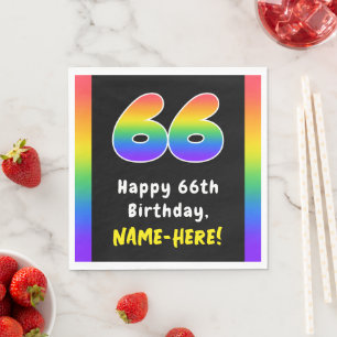 66:e födelsedagen: Rainbow Spectrum nr 66, Anpassa Pappersservett