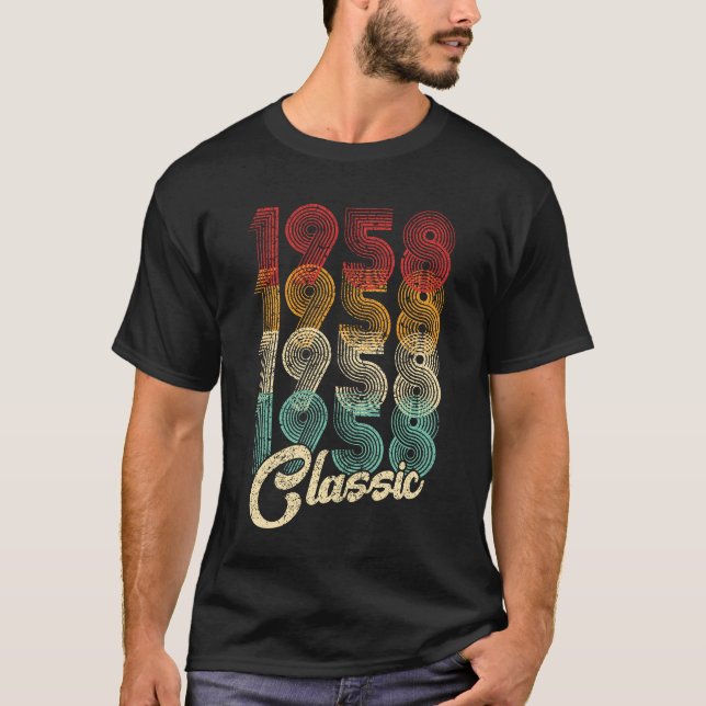 66:e födelsedagspressen Gift Classic 1958 66 år ga T Shirt (Framsida)