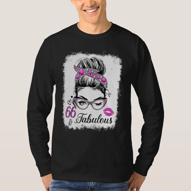 66 & Fabulous sedan 1956 Birthday Queen 66 Years O T Shirt (Framsida)