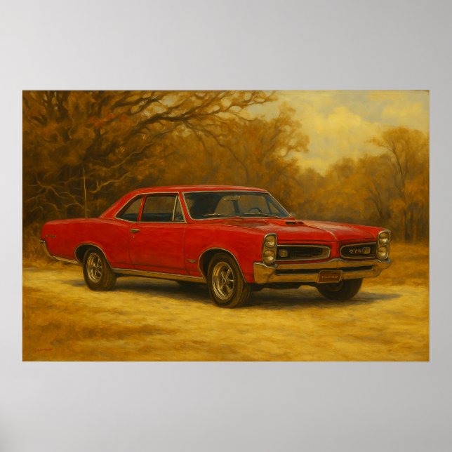 "66" GTO Muscle Car Poster (Framsidan)