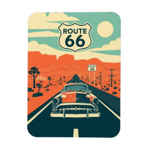 66 Kontrastdesign med klassisk bil Magnet