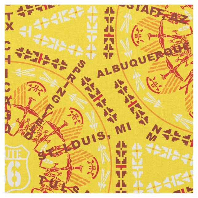 66 Medallion i gyllene Gult Tyg (Närbild)