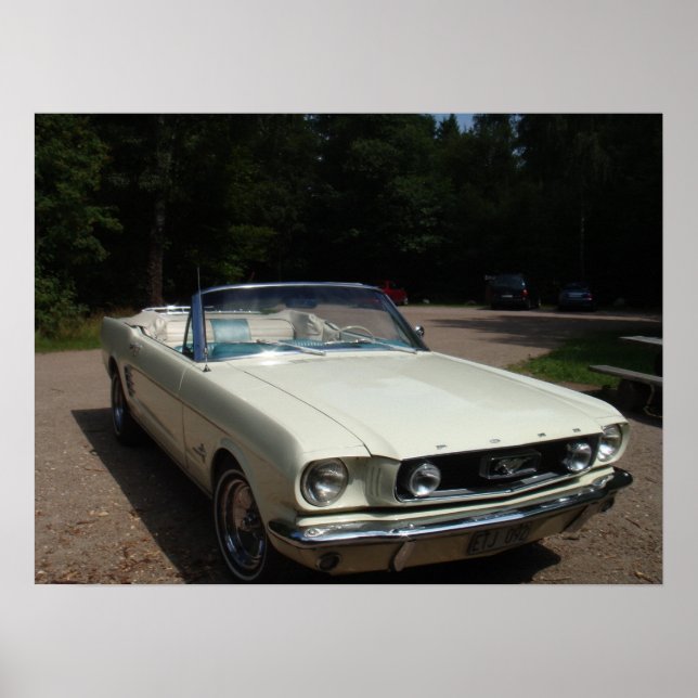 "66 Mustang Cabriolet Poster (Framsidan)