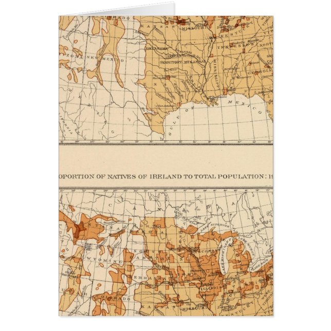 66 Natives Ireland 1900 Hälsningskort (Framsidan)