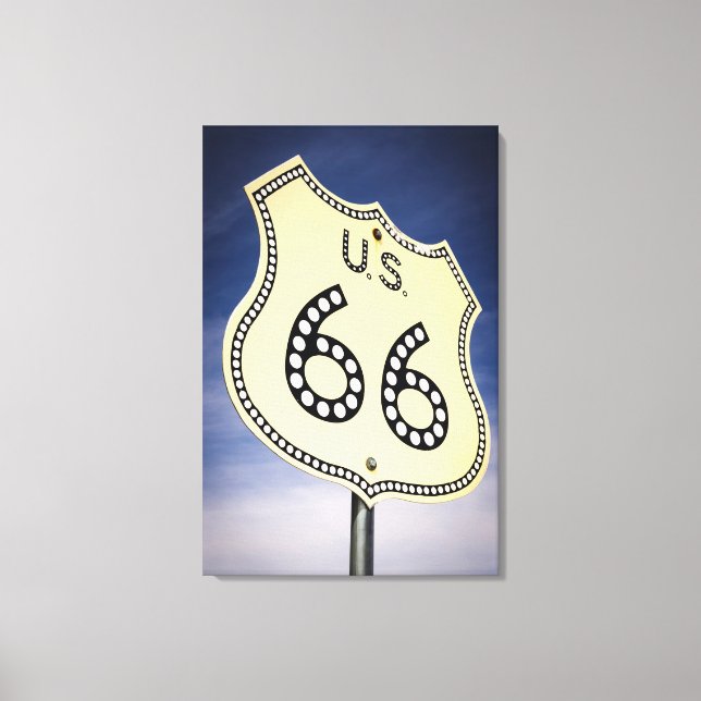 66-tecken för motorväg canvastryck (Framsida)