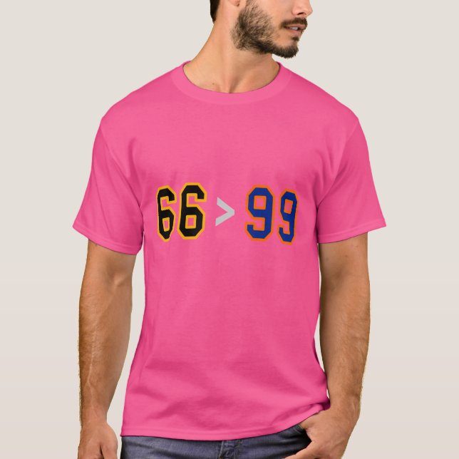 66 Underbarare än 99 Funny Pittsburgh Edmonton Hoc T Shirt (Framsida)