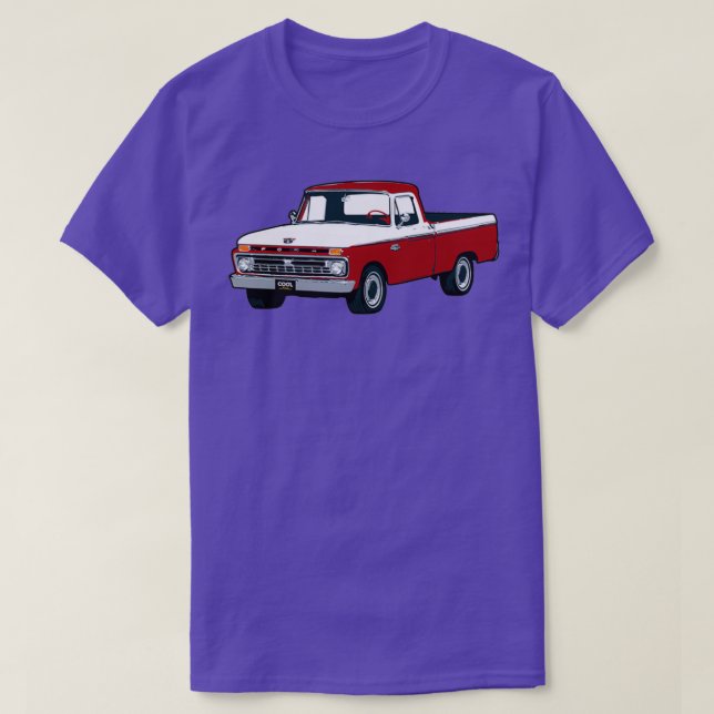 66 White Red F Truck T Shirt (Design framsida)