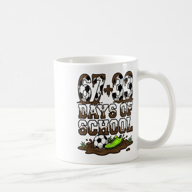 67 33 Skoldagar Rollig 100 Skoldagar Fotboll Kaffemugg (Höger)