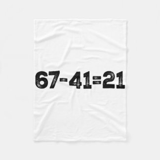 67-41=21 Roligt Mattememe Gen Alpha Slang Ck Till Fleecefilt