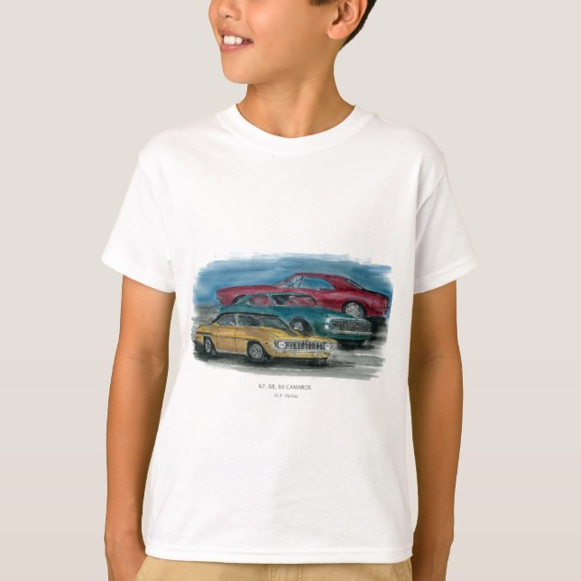 67 68, T-tröja för 69 Camaro ungar Tröja (Framsida)