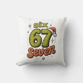 67, 6-7 meme, 6 7 funny, 67 christmas kudde