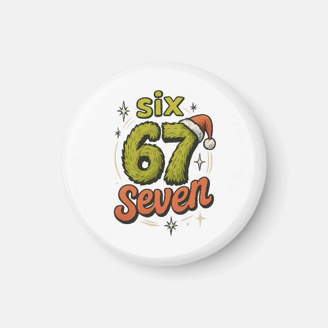 67, 6-7 meme, 6 7 funny, 67 christmas magnet (Framsidan)