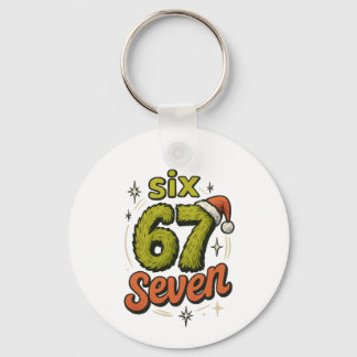 67, 6-7 meme, 6 7 funny, 67 christmas nyckelring